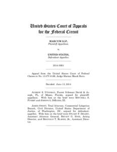 United States Court of Appeals for the Federal Circuit ______________________ MARCUM LLP, Plaintiff-Appellant, v.