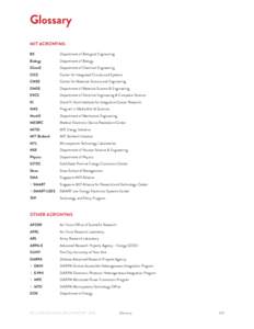 Glossary MIT ACRONYMS BE Department of Biological Engineering