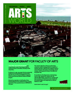 FACULTY OF ARTS NEWSLETTER  Fall 2009 ArtsWorld FALL 2009:Layout 1