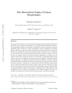 The Hierarchical Origin of Galaxy Morphologies