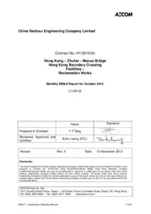 China Harbour Engineering Company Limited  Contract No. HY[removed]Hong Kong – Zhuhai – Macao Bridge Hong Kong Boundary Crossing Facilities –