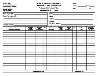 61A255[removed]Commonwealth of Kentucky DEPARTMENT OF REVENUE  PUBLIC SERVICE COMPANY