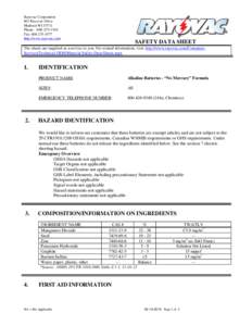 Reducing agents / Transition metals / Occupational safety and health / Dietary minerals / Alkaline battery / Battery / Zinc / Rayovac / Potassium hydroxide / Chemistry / Matter / Chemical elements