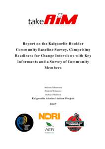 Kalgoorlie-Boulder Community Baseline Survey Report