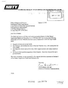 90 Orville Drive, Bohemia, NY[removed]n Phone: ([removed]n Fax: (631) 21B[removed]Office of Nutritional Products Labeling & Dietary Supplements Center for Food Safety and Applied Nutrition Food and Drug Administrat