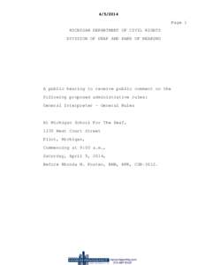 [removed]Page 1 MICHIGAN DEPARTMENT OF CIVIL RIGHTS DIVISION OF DEAF AND HARD OF HEARING