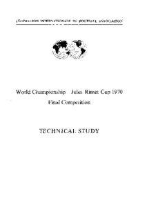 FÉDÉRATION INTERNATIONALE DE FOOTBALL ASSOCIATION  World Championship - Jules Rimet Cup 1970