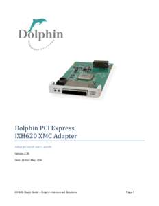 Dolphin PCI Express IXH620 XMC Adapter Adapter card users guide Version 2.05 Date: 21st of May, 2014