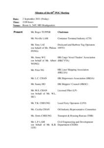 Minutes of the 60th POC Meeting