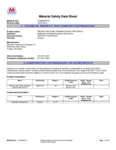 Material Safety Data Sheet 0128MAR019[removed]MSDS ID NO.: Revision date: