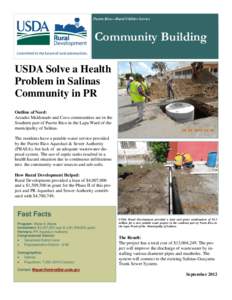 Puerto Rico—Rural Utilities Service  Community Building USDA Solve a Health Problem in Salinas Community in PR