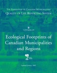 Ecological Footprints of Canadian Municipalities and Regions