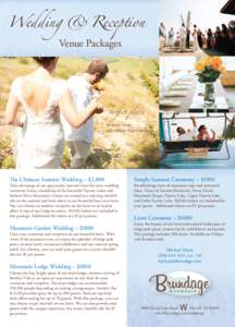 Wedding & Reception  Venue Packages The perfect place