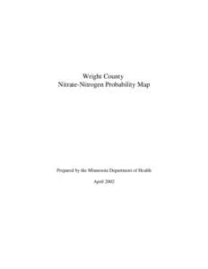 Wright County Nitrate Report: Environmental Health in Minnesota