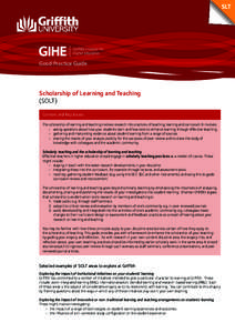 SLT  Good Practice Guide Scholarship of Learning and Teaching (SOLT)