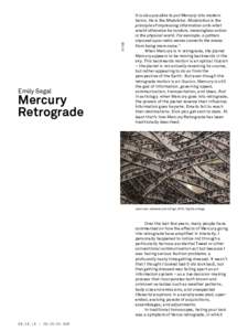 Emily Segal Mercury Retrograde