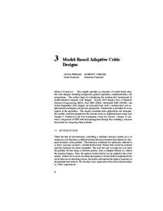 3  Model-Based Adaptive Critic