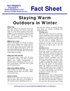 Microsoft Word - Staying Warm Outdoors in Winter.doc