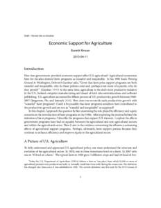 Draft—Do not cite or circulate  Economic Support for Agriculture Barrett Kirwan[removed]