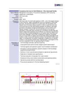 Consultancy Services for North Baltimore / Ohio Intermodal Facility