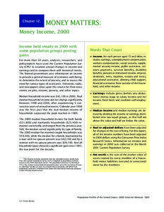 United States Census Bureau / Wealth in the United States / Economic inequality / Survey of Income and Program Participation / Current Population Survey / Median household income / Personal income in the United States / Household income in the United States / Economy of the United States / Income in the United States / Demographics of the United States