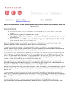 Generally Accepted Accounting Principles / Financial ratios / Kansas City Southern Railway / Diluted earnings per share / Net income / Income / Earnings before interest and taxes / Rail transportation in the United States / Transportation in the United States / Transportation in North America