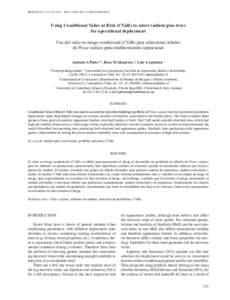 BOSQUE 36(1): , 2015  DOI: S0717- Using Conditional Value at Risk (CVaR) to select radiata pine trees for operational deployment