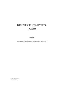 DIGEST OF STATISTICS[removed]AVSTATS DEPARTMENT OF TRANSPORT AND REGIONAL SERVICES
