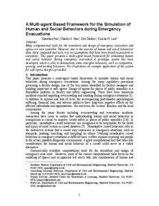 A Multiagent Framework for Studying Human and Social Behaviors in Emergency Egress