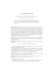 ON A THEOREM OF OSSA DAVID COPELAND JOHNSON AND W. STEPHEN WILSON (Communicated by Thomas G. Goodwillie) Abstract. If V is an elementary abelian 2-group, Ossa proved that the connective K-theory of BV splits into copies 