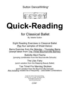 Sutton DanceWriting Quick Reading Classical Ballet
