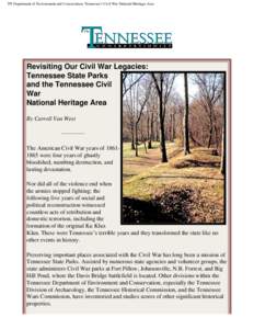 TN Department of Environment and Conservation: Tennessee's Civil War National Heritage Area