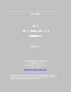 BULLETIN THE  IMPERIAL VALLEY