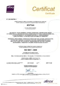 Certificat  AFNOR CERTIFICATION Cerlificafe