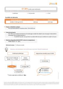 CF 38% lentille souple traditionnelle Lentille sphérique en HEMA 38 avec ØT et r0 uniques indiquée si intolérance aux autres matériaux → Asphérique → Port journalier