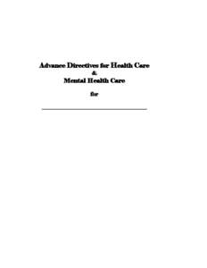 ADVANCE HEALTH CARE DIRECTIVE