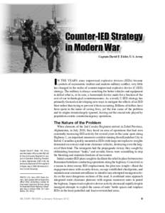 Counter-IED Strategy in Modern War