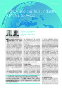 28  IFC Review • 2014 FATCA and the Trust Industry – Pitfalls to Avoid