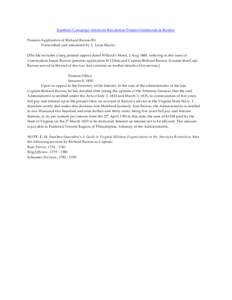 Southern Campaign American Revolution Pension Statements & Rosters Pension Application of Richard Barron R5 Transcribed and annotated by C. Leon Harris [The file includes a long printed appeal dated Willard’s Hotel, 2 