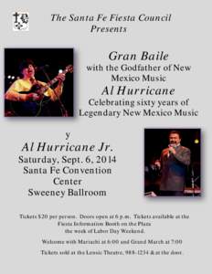 The Santa Fe Fiesta Council Presents Gran Baile  with the Godfather of New