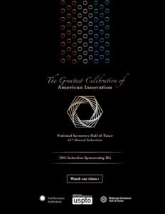 The G�eat�t Ce��b�ation ��  American Innovation National Inventors Hall of Fame 43rd Annual Induction