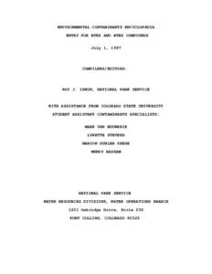 ENVIRONMENTAL CONTAMINANTS ENCYCLOPEDIA ENTRY FOR BTEX AND BTEX COMPOUNDS July 1, 1997 COMPILERS/EDITORS: