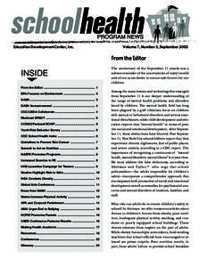 Education Development Center, Inc.  Volume 7, Number 3, September 2002 From the Editor