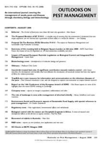 Biology / Formicinae / Medicine / Weaver ant / Malaria / Integrated pest management / Insecticide / Oecophylla longinoda / Biological pest control / Agriculture / Pest control / Pesticides