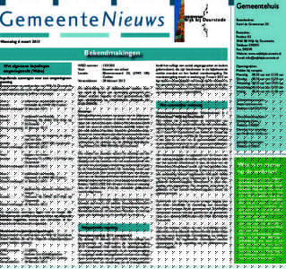 Gemeentehuis Bezoekadres: Karel de Grotestraat 30 Postadres: PostbusBB Wijk bij Duurstede.