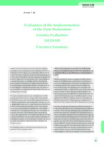 Annex[removed]Evaluation of the Implementation of the Paris Declaration Country Evaluation VIETNAM