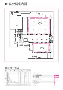 4F 宴会場案内図 非常口 非常口  非常口