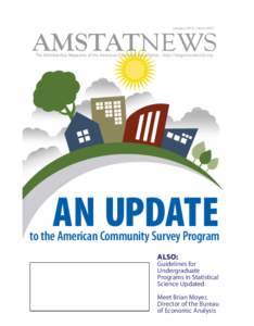 January 2015 • Issue #451  AMSTATNEWS The Membership Magazine of the American Statistical Association • http://magazine.amstat.org  AN UPDATE