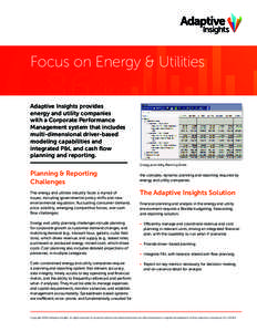 Energy service company / Focus on Energy / Business performance management / Technology / Energy Rebate Program / Energy conservation in the United States / Energy / Adaptive Planning
