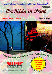 A great tool to improve literacy in schools! Print Post Approved P.P[removed]Oz Kidz in Print www.ozkidz.com.au